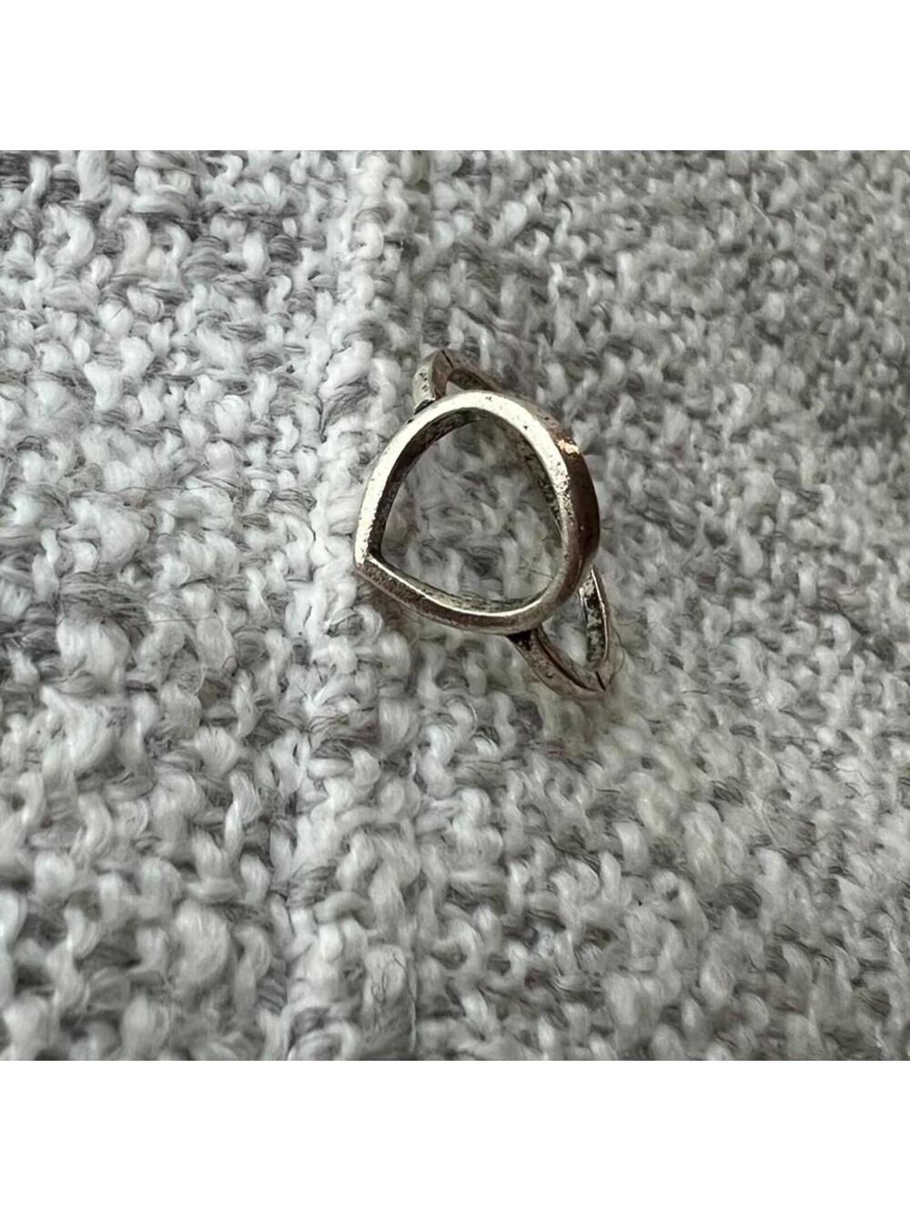 Vintage Brutalist Open Geometric Abstract Ring